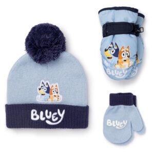 Bluey Toddler 3pcs Cold Weather Set Hat, Mitten, Ski Mitten